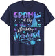 Gram Of The Birthday Mermaid Bday Party Mermaid T-Shirt - T-Shirt | Navy