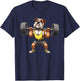 English Bulldog Weightlifting Fitness Gym Training T-Shirt - T-Shirt | Navy