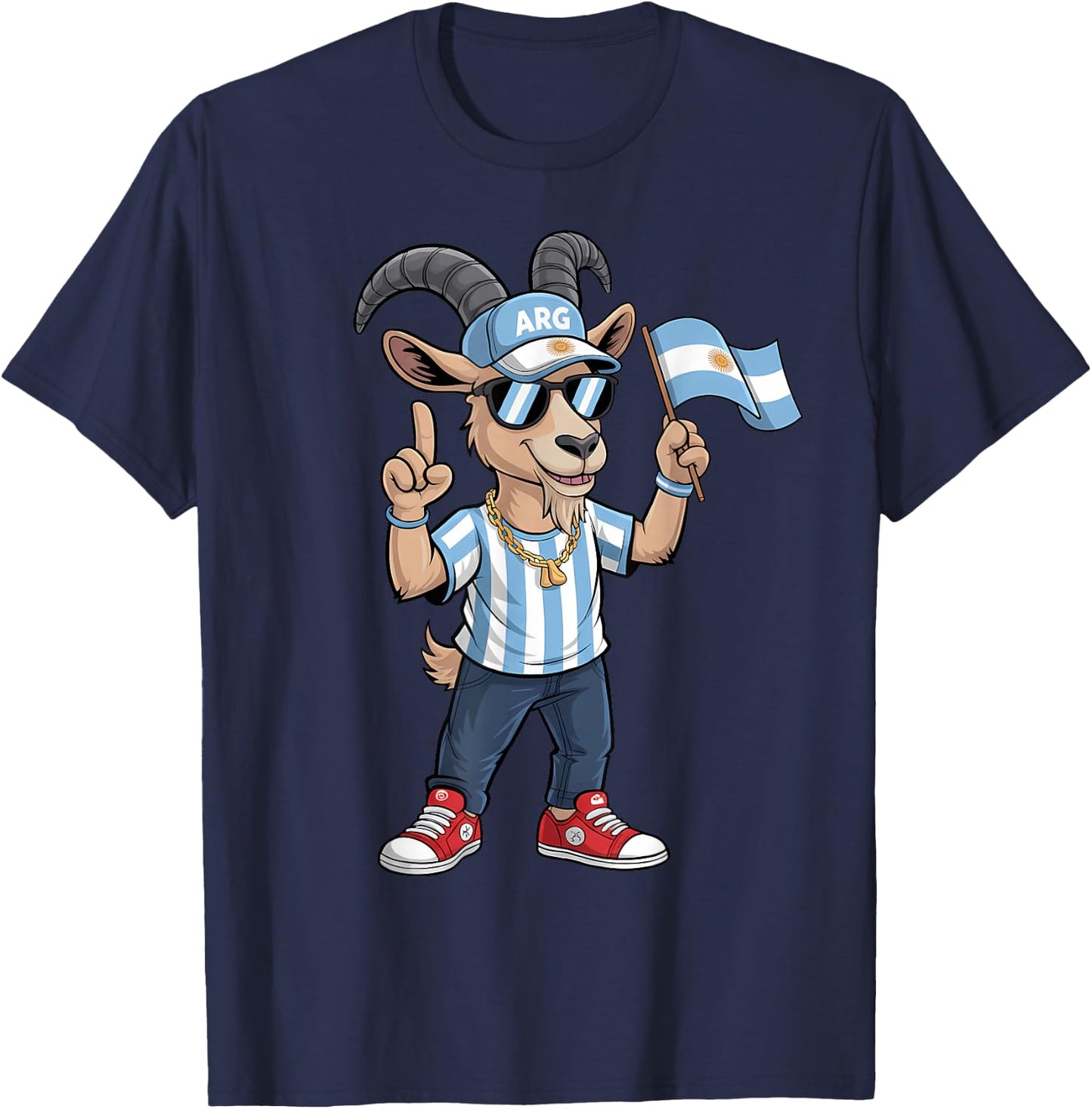 Argentina Pride Argentinian Flag T-Shirt - T-Shirt | Navy
