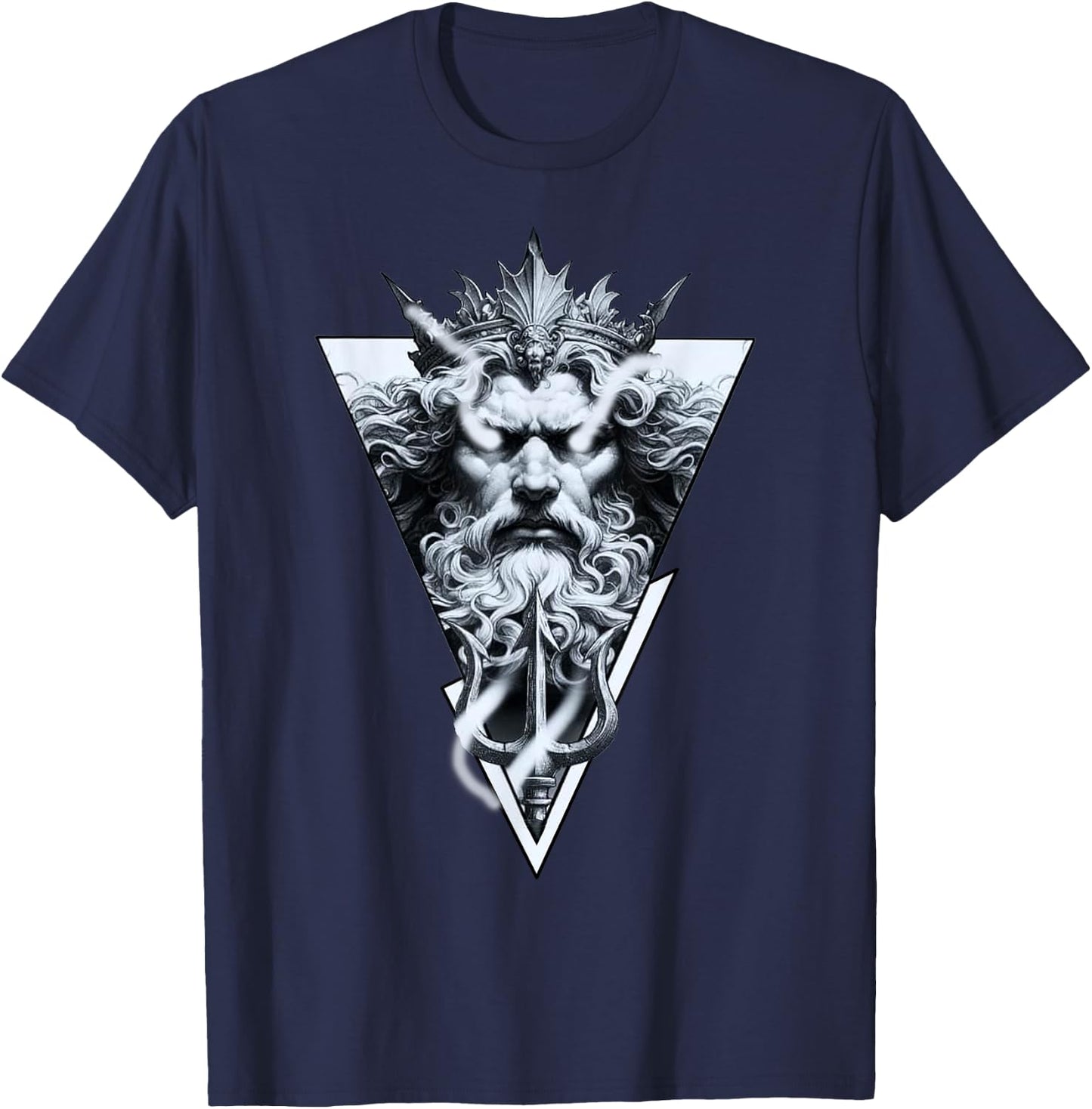 Poseidon King of the Sea T-Shirt - T-Shirt | Navy