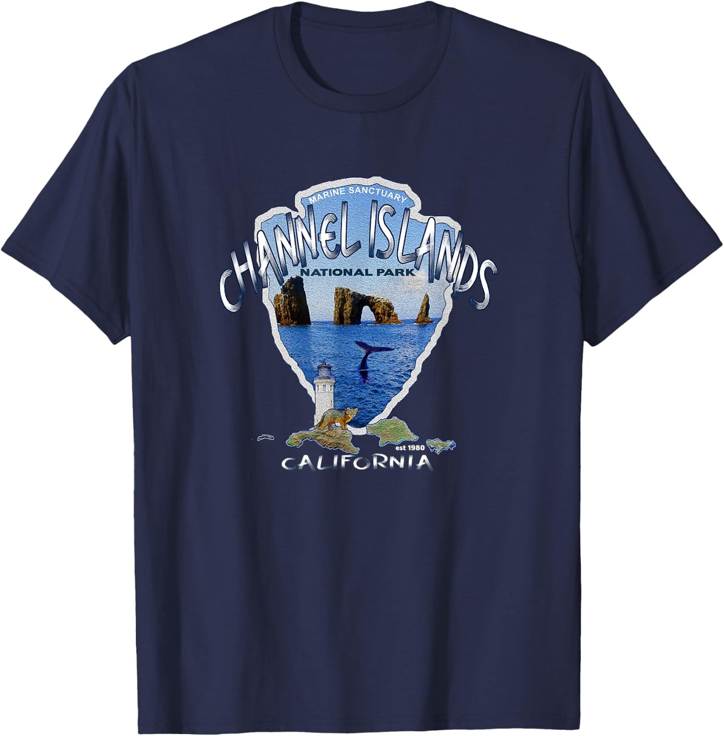 Channel Island National Park Ocean Sanctuary California T-Shirt - T-Shirt | Navy