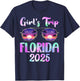 Girl's Trip Florida 2025 Summer Beach Weekend Vacation T-Shirt - T-Shirt | Navy
