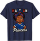 Haitian Princess Haiti Flag Black Girls Melanin Women T-Shirt - T-Shirt | Navy