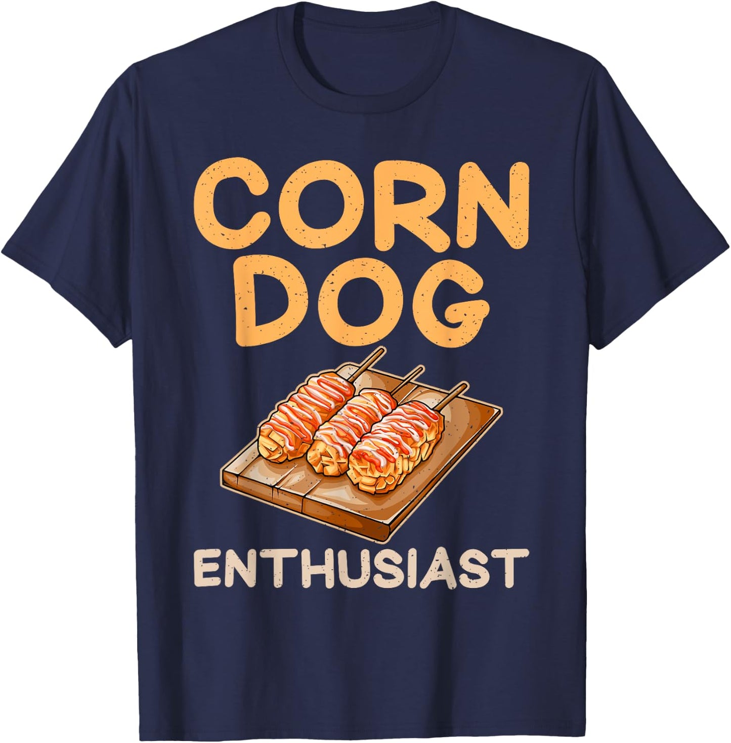 Corn Dog Enthusiast Corn Dog Women Kids T-Shirt - T-Shirt | Navy