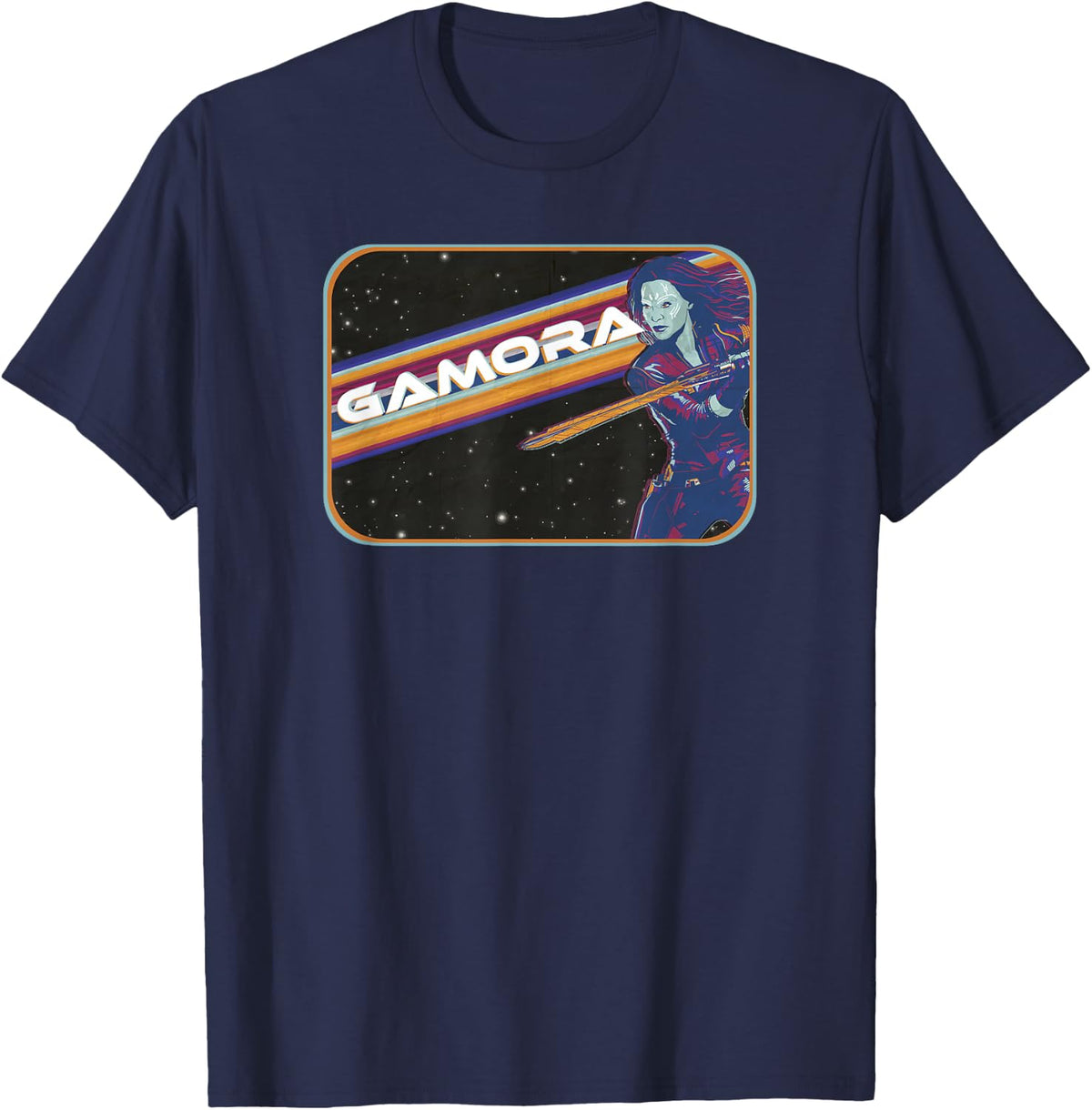 Marvel Guardians of the Galaxy Vol. 3 Vintage Space Gamora T-Shirt - T-Shirt | Navy