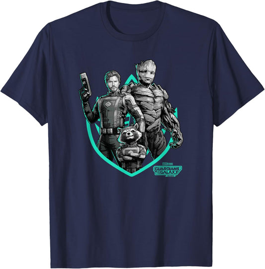 Marvel Guardians of the Galaxy Vol. 3 Vintage Ravager Group T-Shirt - T-Shirt | Navy