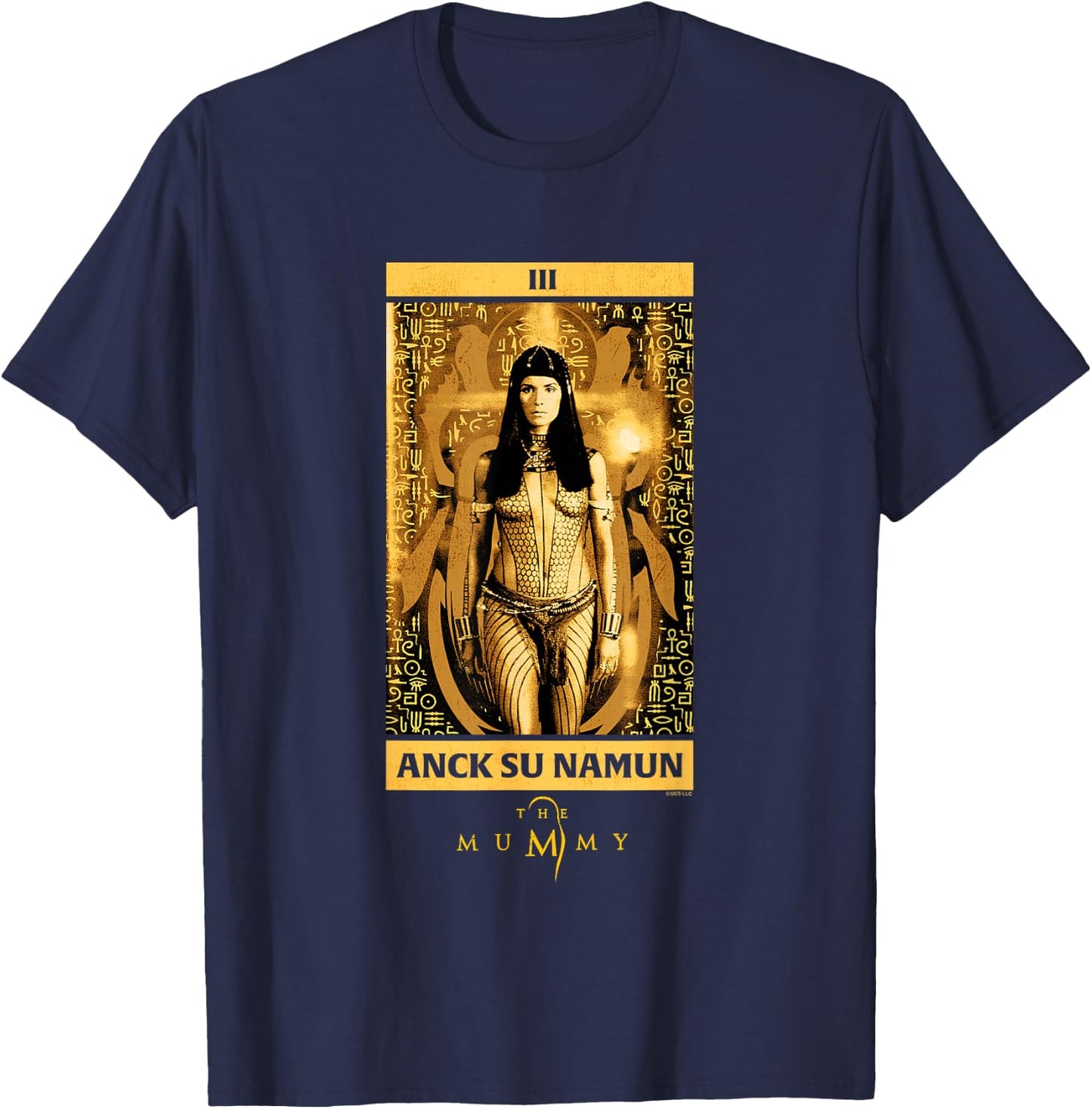 The Mummy Anck-Su-Namun Vintage Tarot Card T-Shirt - T-Shirt | Navy