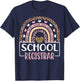 Funny School Registrar Rainbow Leopard Print Registrar T-Shirt - T-Shirt | Navy