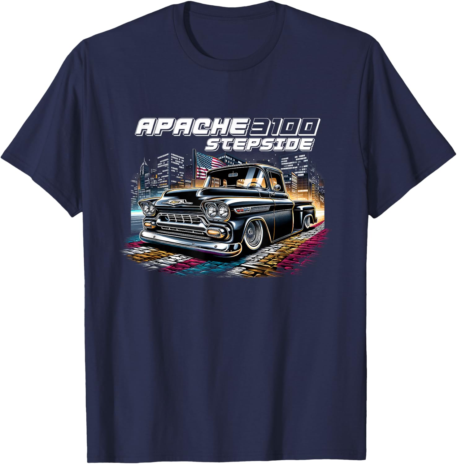 C10 Apache Stepside Classic Pickup Truck C10 Apache Truck T-Shirt - T-Shirt | Navy