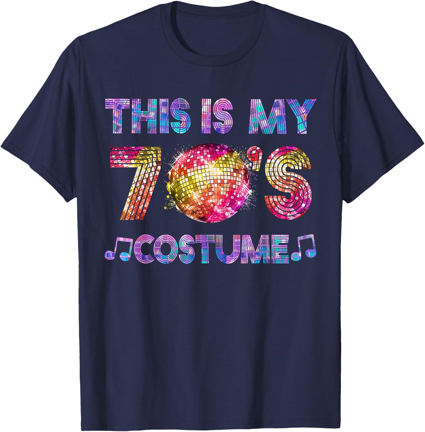 This Is My 70's Costume Seventies Disco 70 Theme Retro Party T-Shirt - T-Shirt | Navy