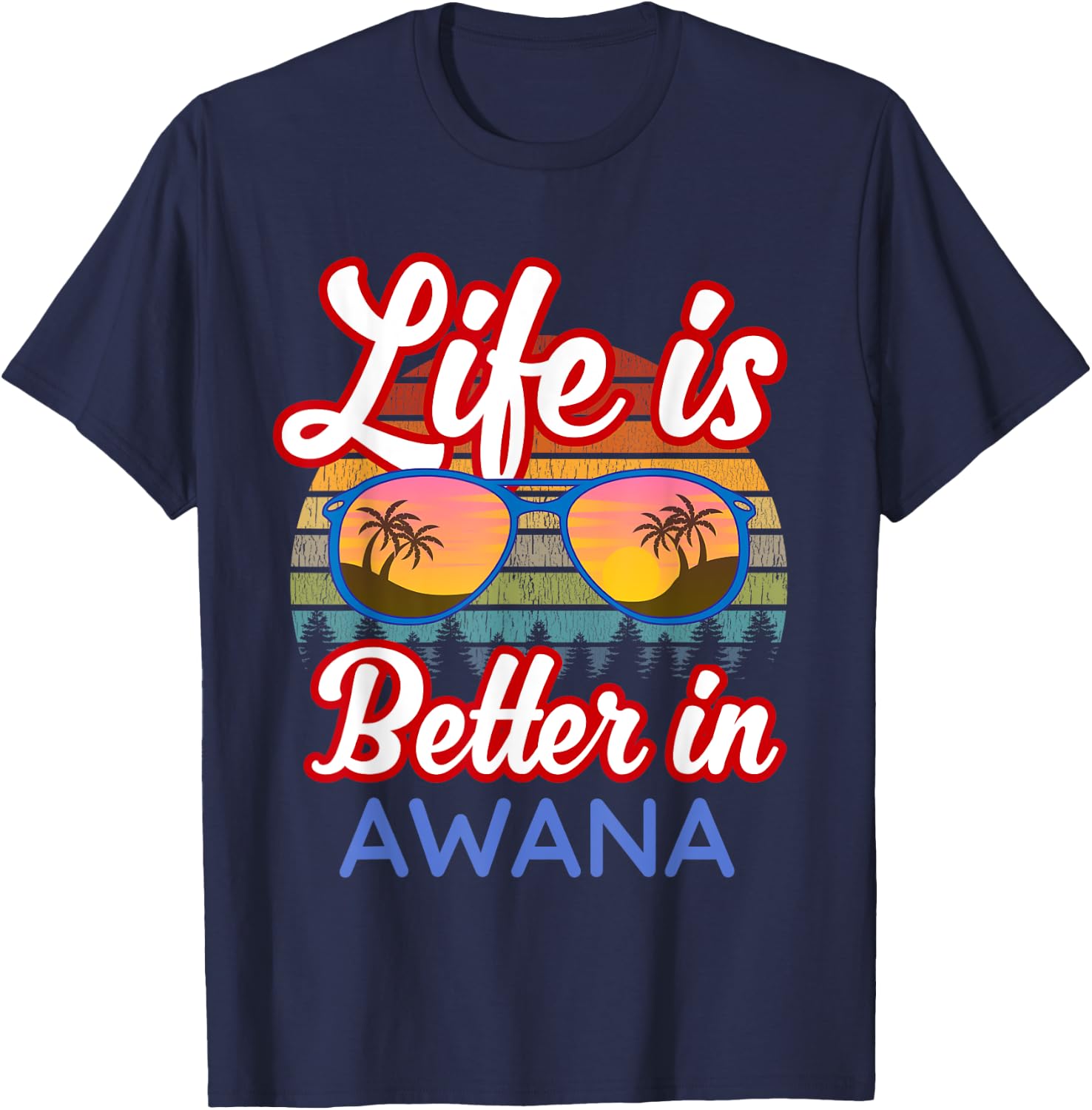 Awana Souvenirs / 'Life Is Better In Awana Beach Resort!' T-Shirt - T-Shirt | Navy