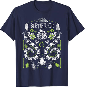 Beetlejuice Symbols Poster T-Shirt - T-Shirt | Navy