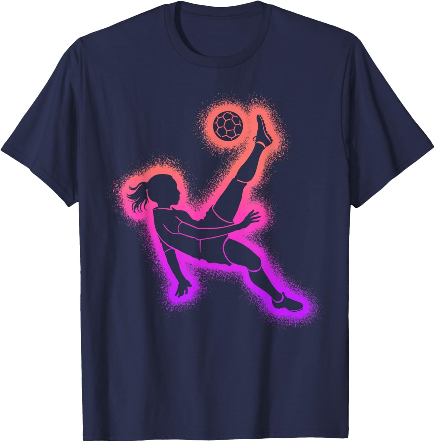 Soccer Player Girl Kids Women Soccer Girls T-Shirt - T-Shirt | Navy