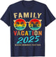 Family Vacation 2025 Beach Matching Summer Vacation 2025 T-Shirt - T-Shirt | Navy