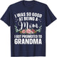 Grandma Art For Mom Women Grandmother Promoted To Grandma T-Shirt - T-Shirt | Navy