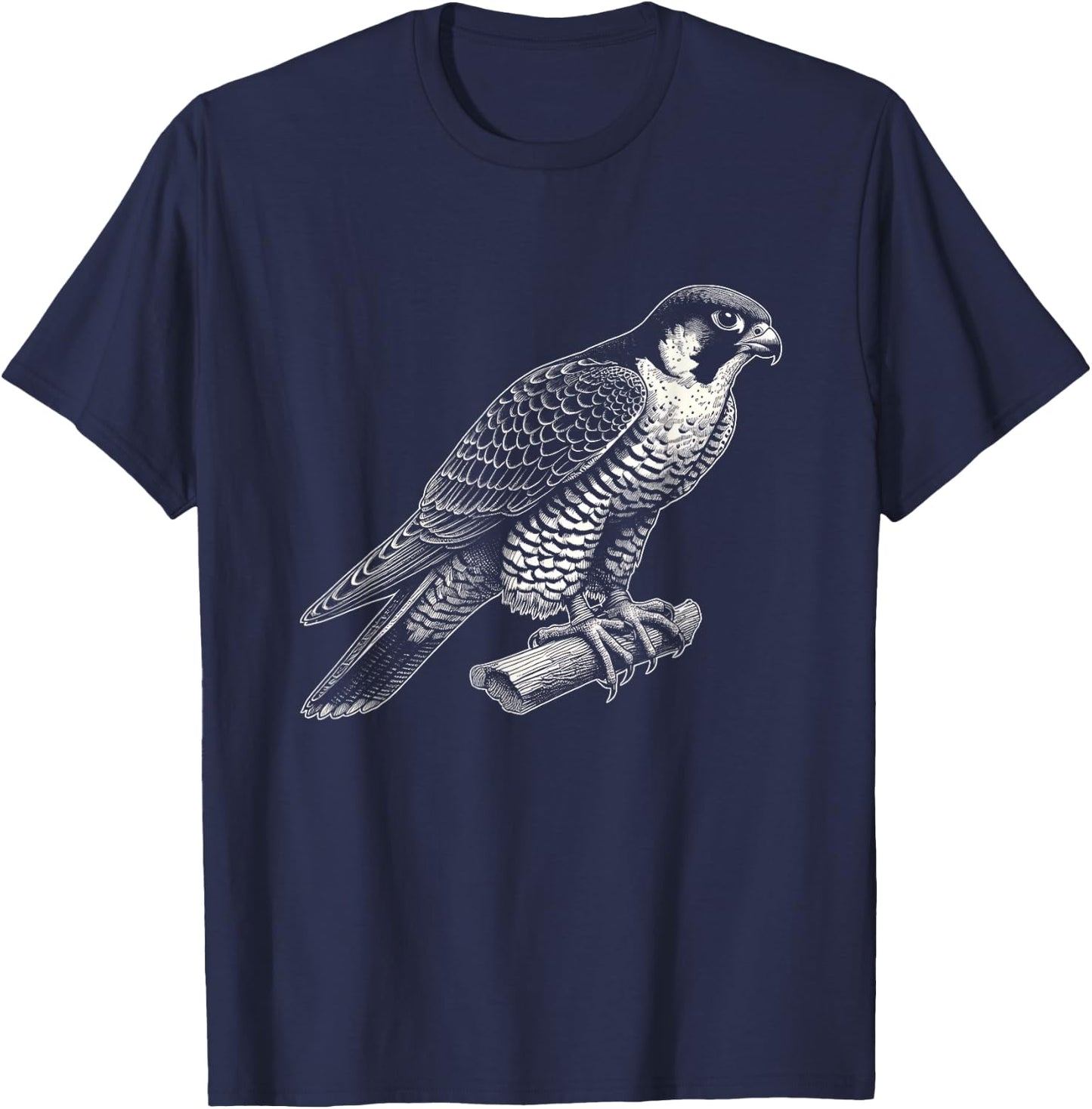 Peregrine Falcon Lover Theme Designs Peregrine Falcon Bird Graphic Artwork Design T-Shirt - T-Shirt | Navy
