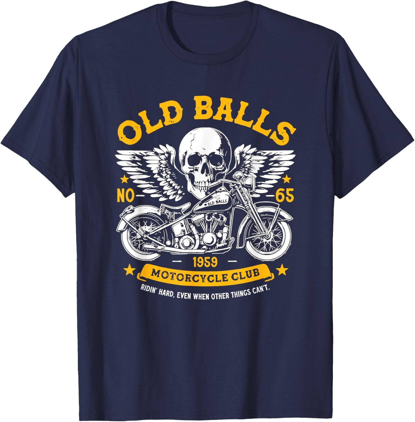 Vintage Motorcycle 1959 65th Birthday for Old Man Bikers T-Shirt - T-Shirt | Navy