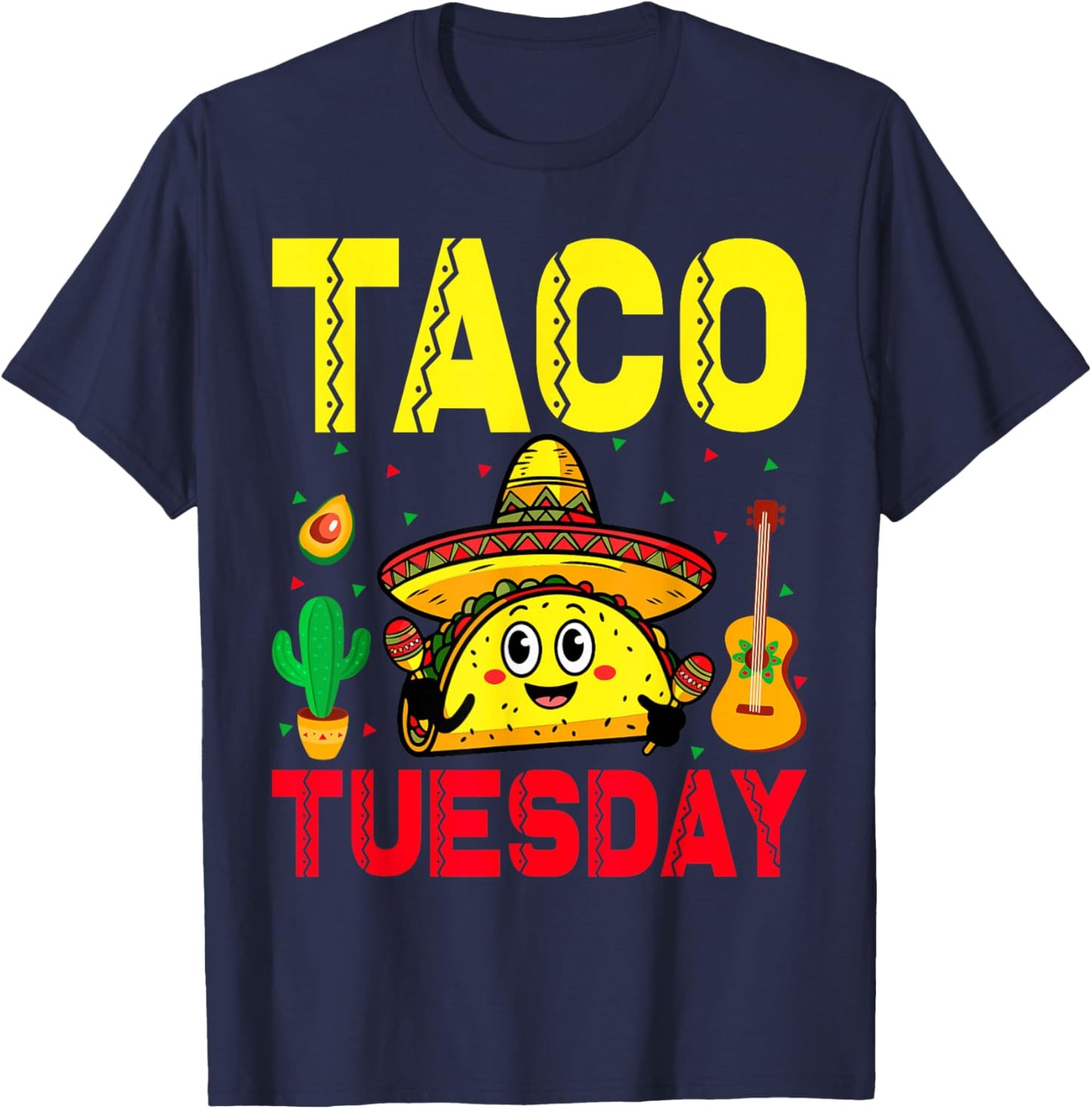 Funny Mexican Taco Lover Taco Tuesday Foodie Mexico Taco T-Shirt - T-Shirt | Navy