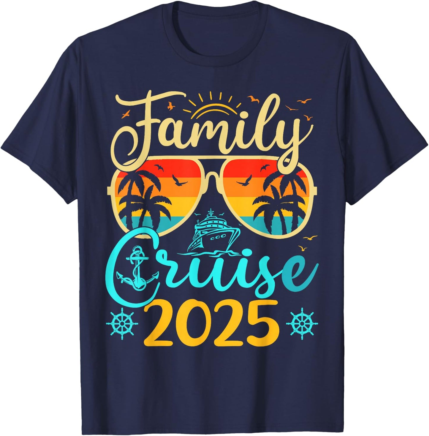Family Cruise 2025 Summer Vacation Matching Family Cruise T-Shirt - T-Shirt | Navy