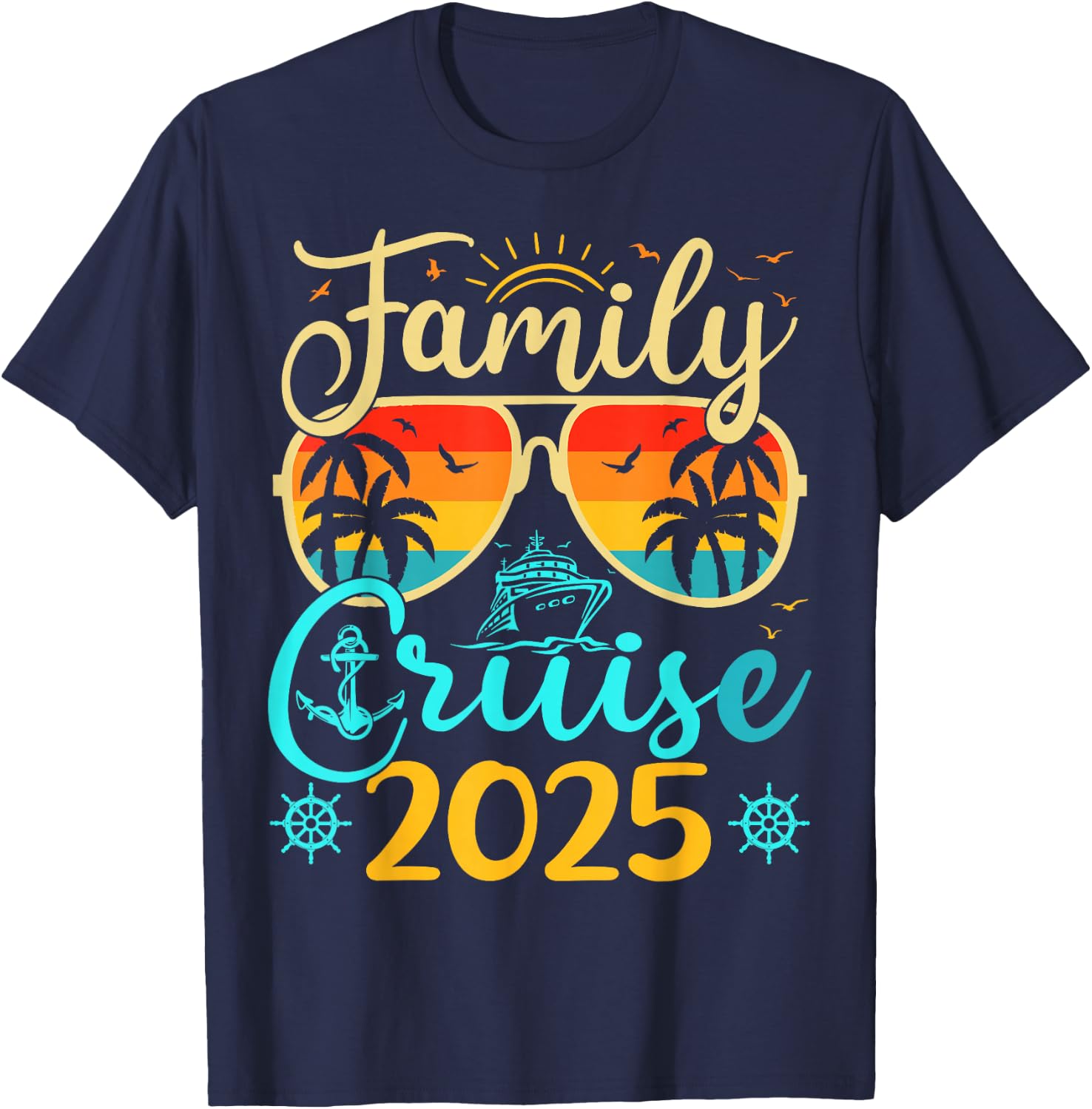 Family Cruise 2025 Summer Vacation Matching Family Cruise T-Shirt - T-Shirt | Navy