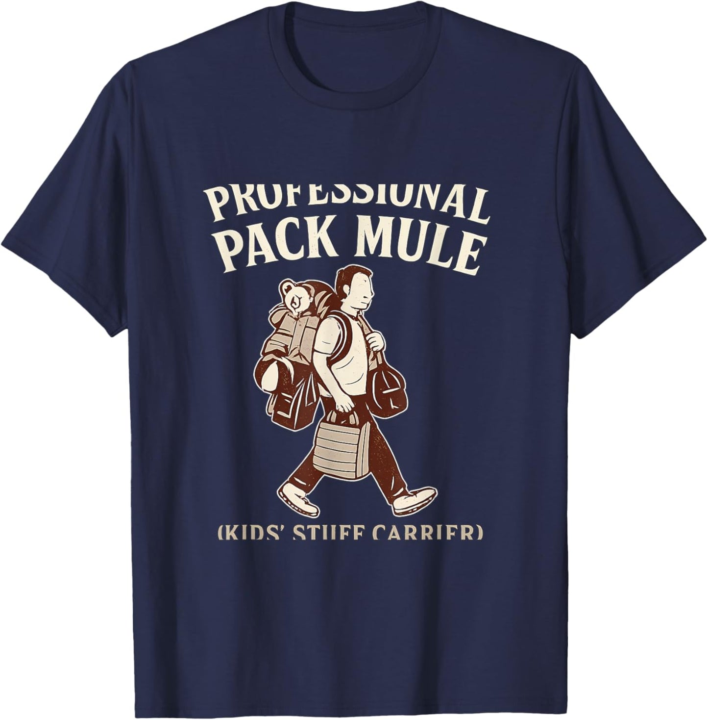 Professional Pack Mule (Kids' Stuff Carrier) T-Shirt - T-Shirt | Navy