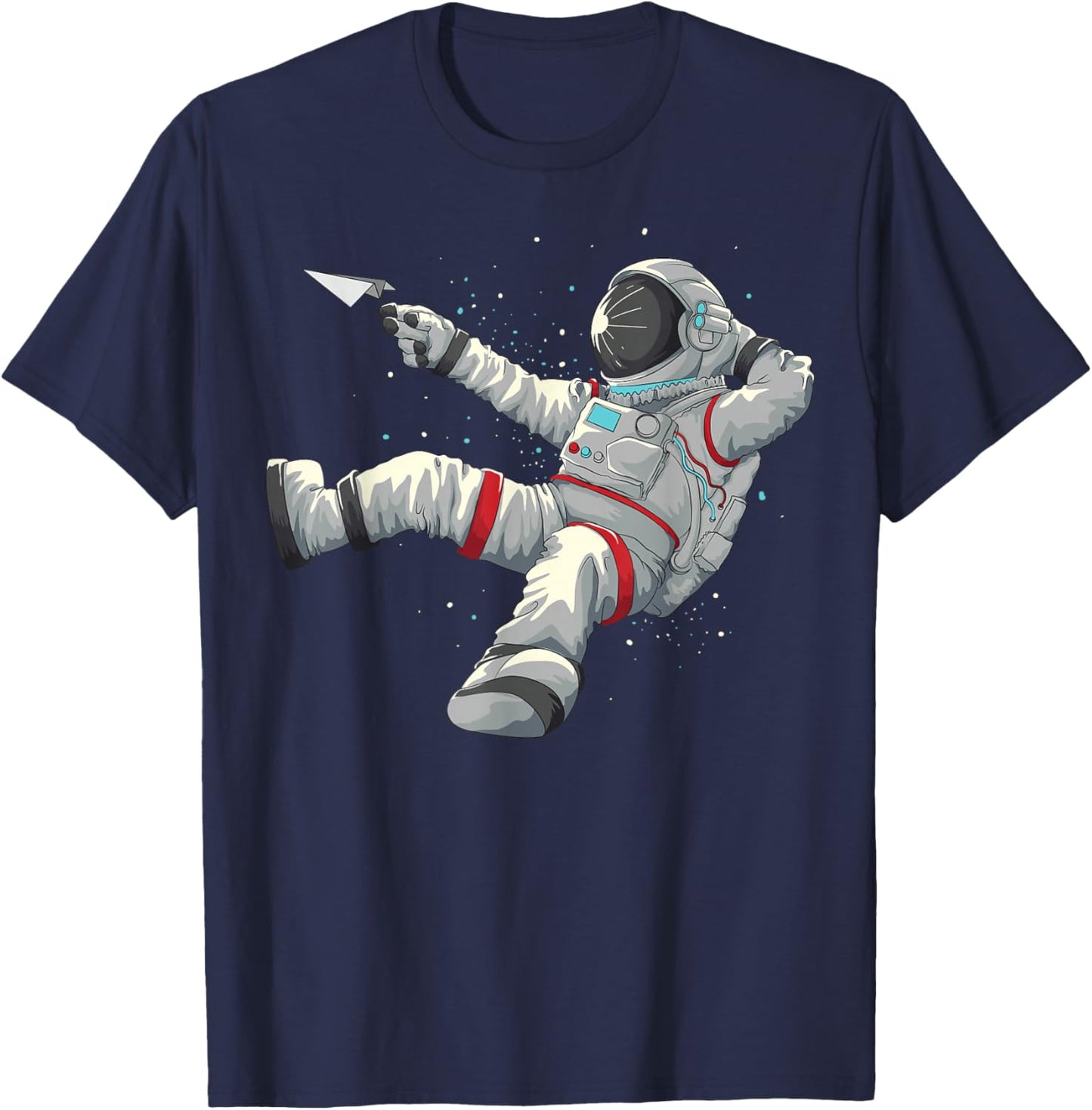 Astronaut Design Boys Kids Galaxy Outer Space Themed T-Shirt - T-Shirt | Navy