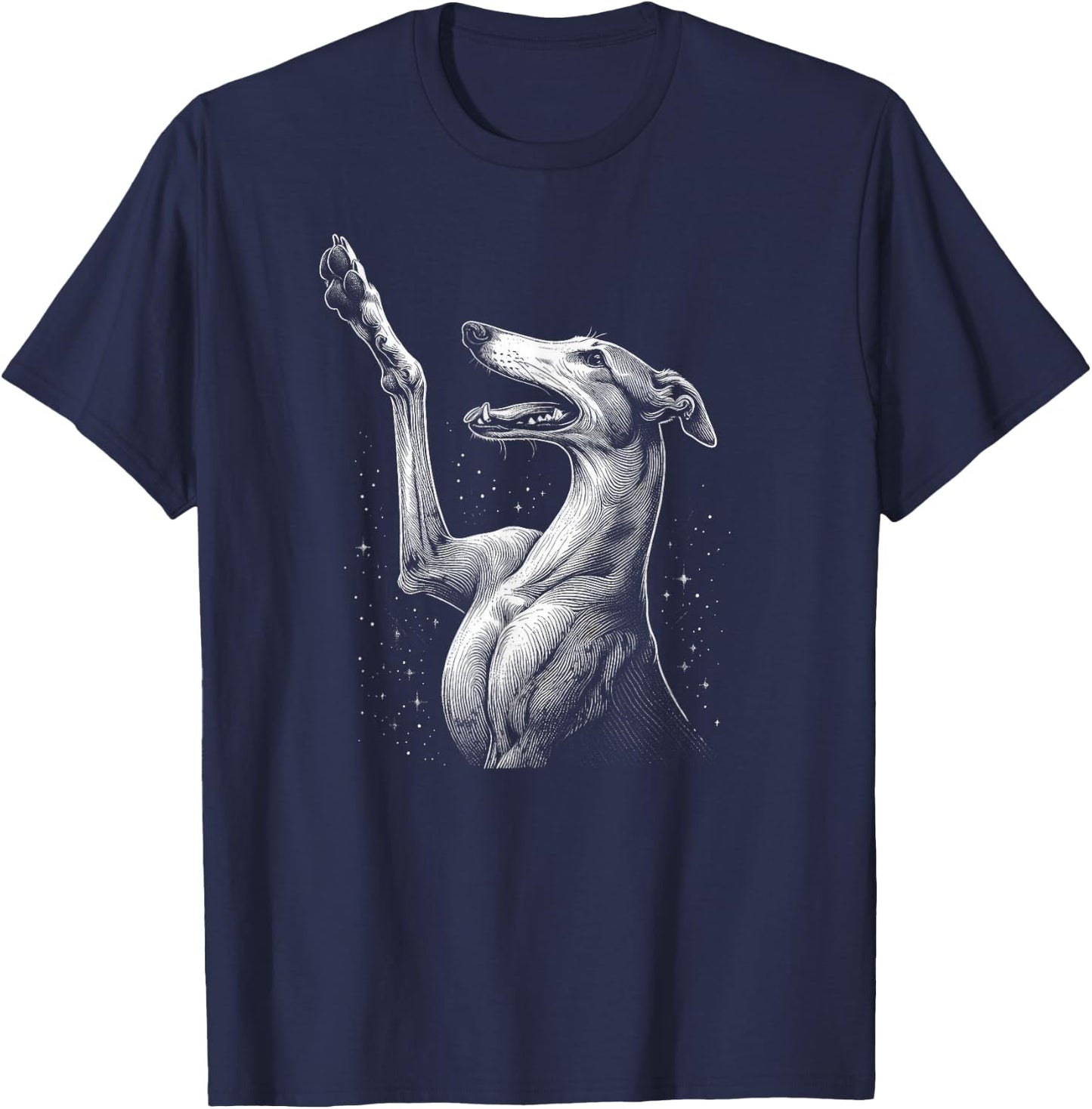 Greyhound Art Design and Men T-Shirt - T-Shirt | Navy