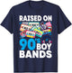 Raised On 90s Boy Bands Cassette Tape Retro T-Shirt - T-Shirt | Navy