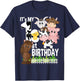 It's My 1st Birthday Party Farm Animals Barnyard Theme Bday T-Shirt - T-Shirt | Navy