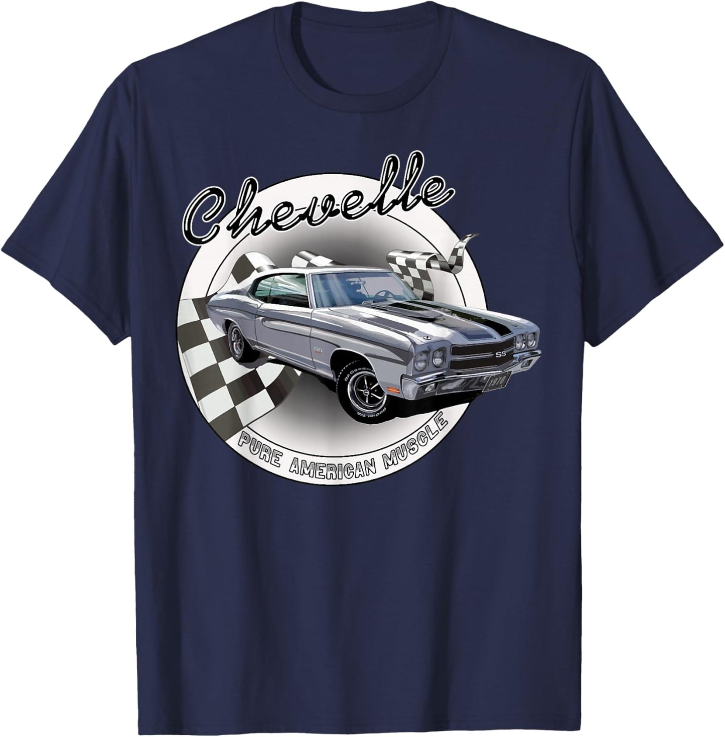 1970 70 Chevelle SS Cortez Silver Trending Chevys Muscle Car T-Shirt - T-Shirt | Navy