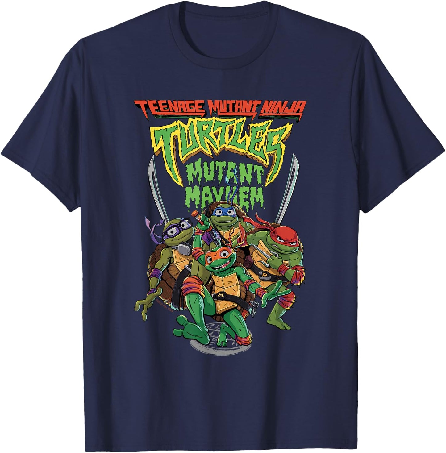 Teenage Mutant Ninja Turtles: Mutant Mayhem Group T-Shirt - T-Shirt | Navy