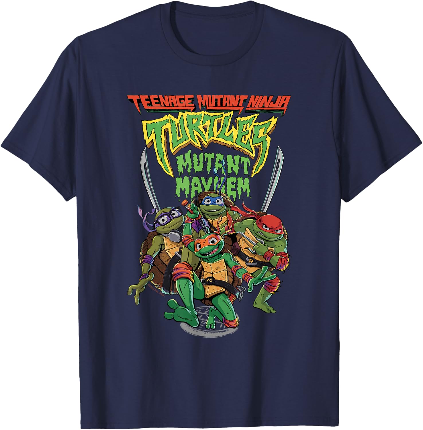 Teenage Mutant Ninja Turtles: Mutant Mayhem Group T-Shirt - T-Shirt | Navy