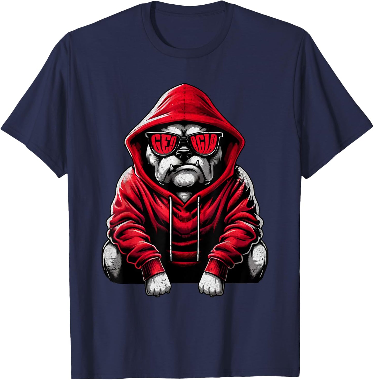 I Love Bulldog Animal Cute Dogs Vintage Bulldog Personalized Men Women Kids T-Shirt - T-Shirt | Navy