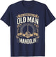 Never Underestimate an Old Man with A Mandolin T-Shirt - T-Shirt | Navy