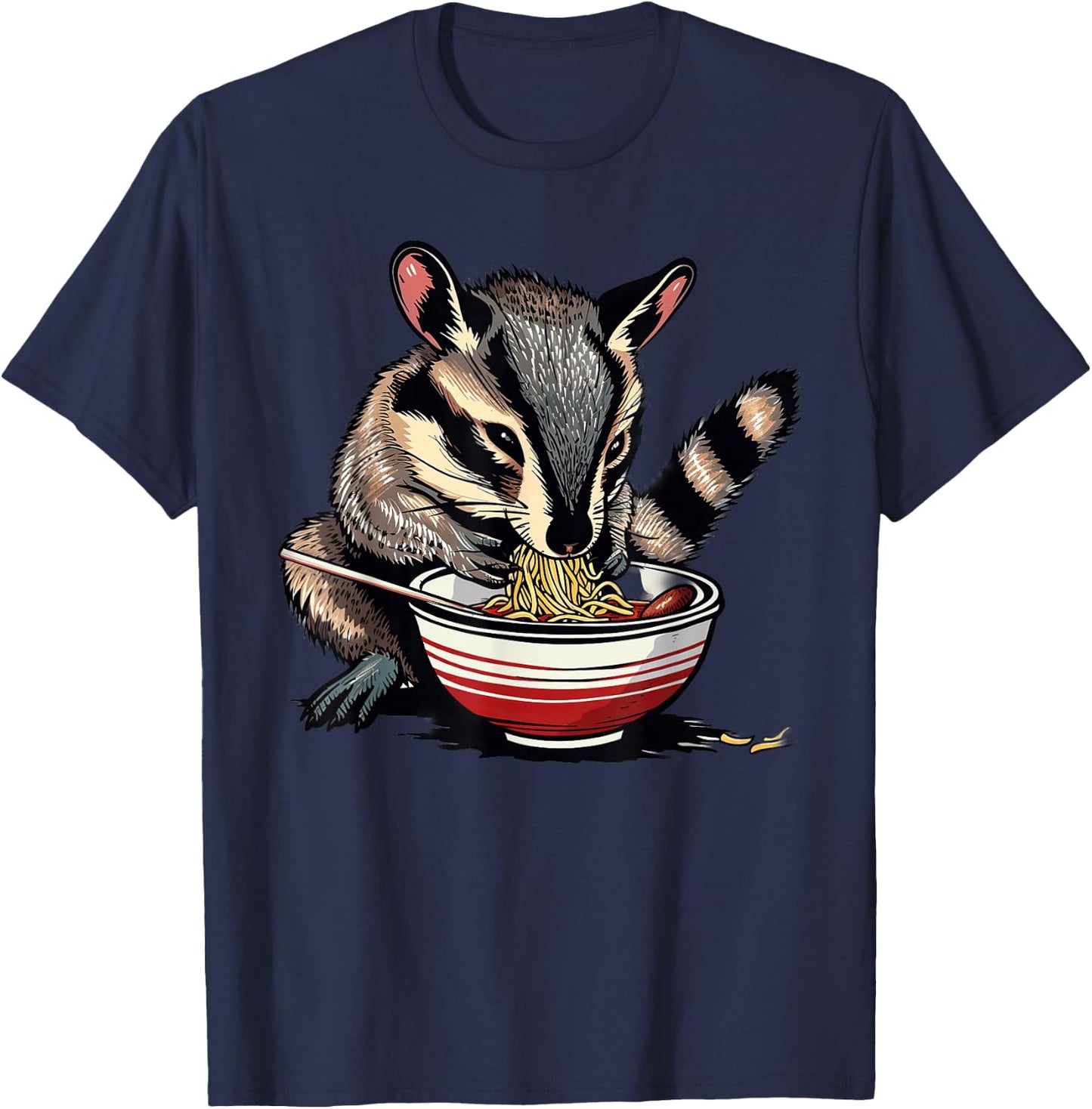 Numbat Eating Ramen T-Shirt - T-Shirt | Navy