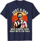 Just A Dad Who Always Came Back With The Milk Fathers Day T-Shirt - T-Shirt | Navy