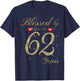 Happy 62nd Birthday Ideas Gods Grace And Mercy Queen T-Shirt - T-Shirt | Navy