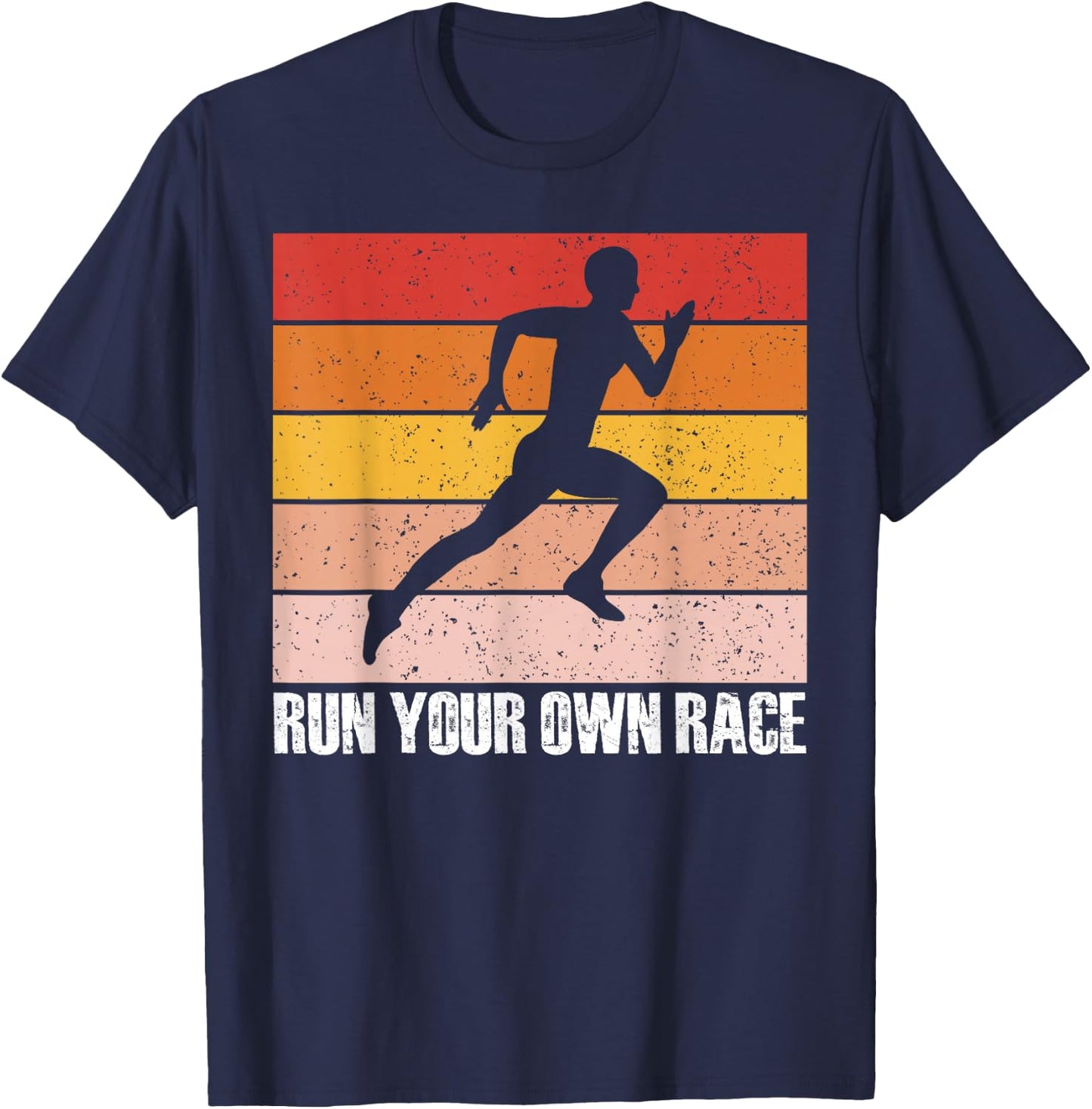 Run Your Own Race Vintage T-Shirt - T-Shirt | Navy