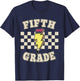 Retro 5th Fifth Grade Teacher Lightning Bolt Teacher Kids T-Shirt - T-Shirt | Navy