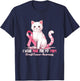 I Wear Pink For My Mom Breast Cancer Awareness Cat Pet Love T-Shirt - T-Shirt | Navy