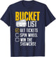 Wheel Win Game Show Bucket List Get Tickets Spins Funny Gift T-Shirt - T-Shirt | Navy