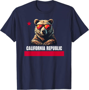 California The Golden State Bear Flag T-Shirt - T-Shirt | Navy
