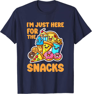 I'm Just Here For The Snacks T-Shirt - T-Shirt | Navy