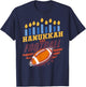 Funny Hanukkah Football Jewish Chanukah Sleeping Boys T-Shirt - T-Shirt | Navy