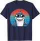 Kids Shark Cool Retro Toddler Boys Shark T-Shirt - T-Shirt | Navy