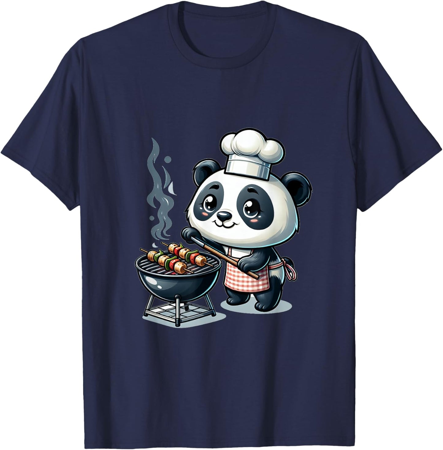 Cute BBQ Panda T-Shirt - T-Shirt | Navy