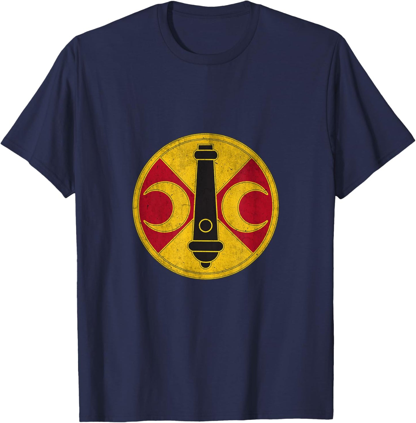 210th Field Artillery Brigade Military Papa Veterans Day T-Shirt - T-Shirt | Navy