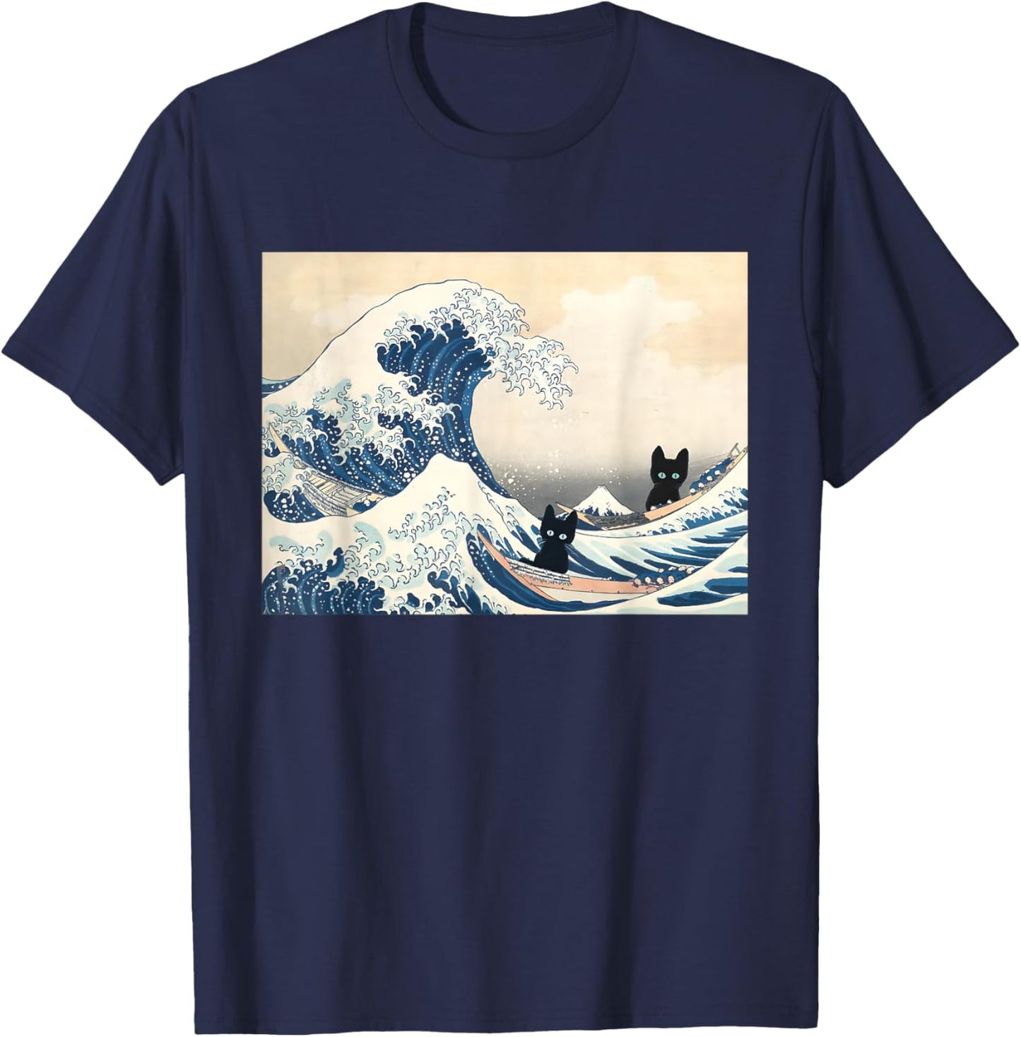 Black Cats Wave of Blue For Kamala 2024 Funny T-Shirt - T-Shirt | Navy