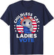 Childless Cat Ladies Vote Funny Vintage Usa Flag Cat Lovers T-Shirt - T-Shirt | Navy
