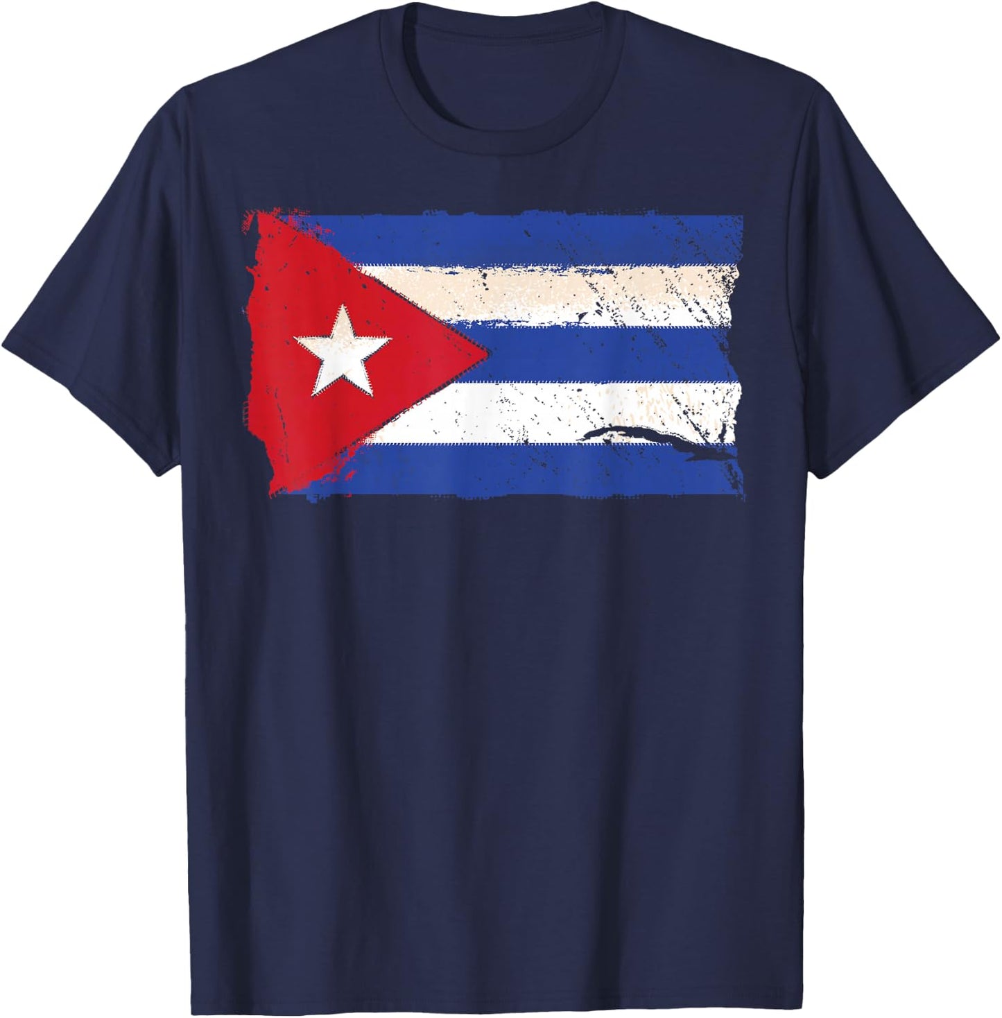 Cuba Shirt Cuban Flag Graphic T-Shirt - T-Shirt | Navy